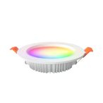   Gledopto GL-D-015P Zigbee Pro (Zigbee 3.0 + RF vevős) okos süllyesztett RGBCCT LED spot lámpa (900 lumen, IP40), fehér kerettel, extra lapos kivitel