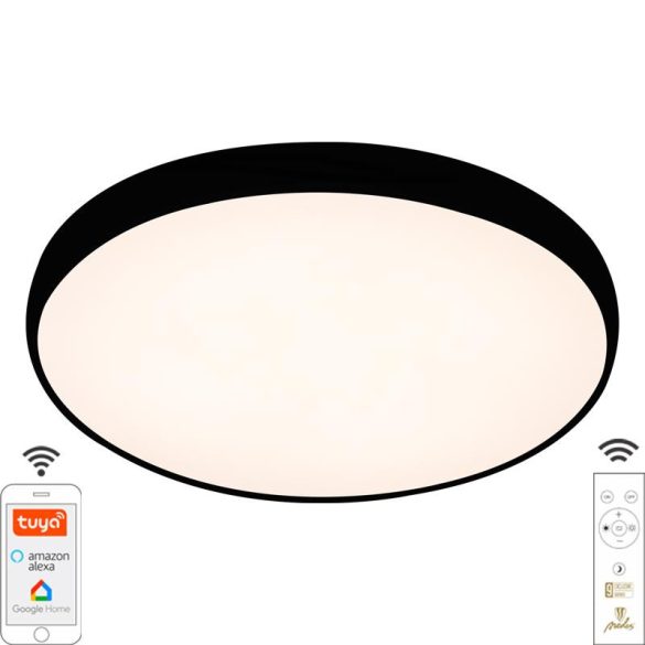 LED mennyezeti lámpa OPÁL + távvezérlő + Wifi 48W - LC902AS/BK