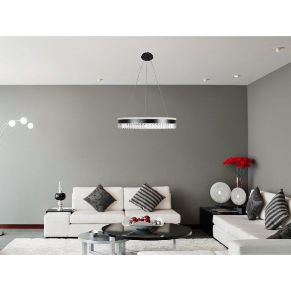 LED luxusos függesztett kristálycsillár + távvezérlő 80W - TA2302/B