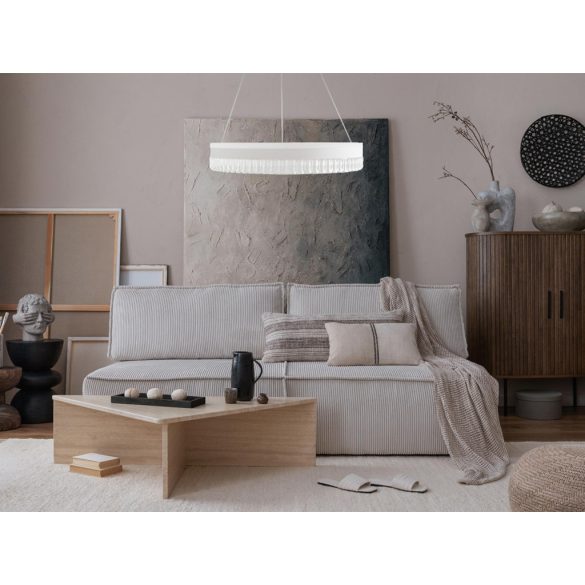 LED luxusos függesztett kristálycsillár + távvezérlő 80W - TA2302/W